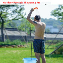 Load image into Gallery viewer, Camping Shower 12V Electric Outdoor Shower Water Bag Kit For Travel Car Washing Hiking Flowering Plants Watering
