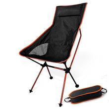 Load image into Gallery viewer, New Outdoor Ultralight Folding Moon Chairs Portable Fishing Camping Chair Foldable Backrest Seat Garden Office Home Furniture
