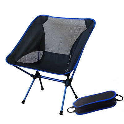 New Outdoor Ultralight Folding Moon Chairs Portable Fishing Camping Chair Foldable Backrest Seat Garden Office Home Furniture