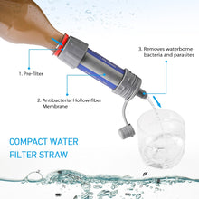 Load image into Gallery viewer, Outdoor Survival Water Filter Straws; Camping/Hiking/Hunting; Emergency Filtration System
