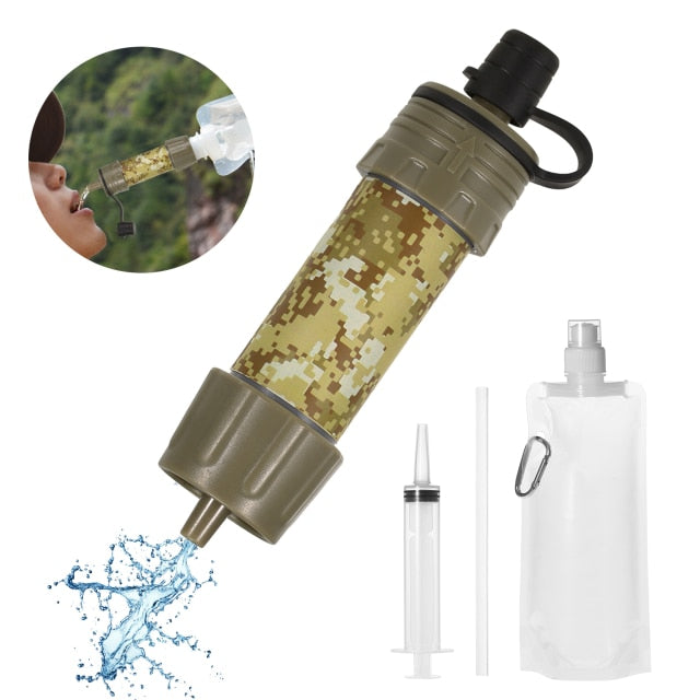 Outdoor Survival Water Filter Straws; Camping/Hiking/Hunting; Emergency Filtration System