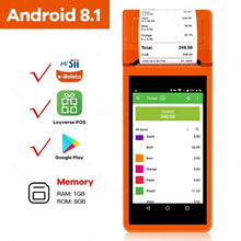 Load image into Gallery viewer, PDA POS Handheld device Pos terminal built in thermal bluetooth printer 58mm wifi Android Rugged PDA Barcode Camera Scaner 1D 2D
