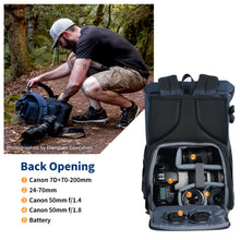 Load image into Gallery viewer, K&amp;F CONCEPT Large Capacity Multi-functional Camera Backpack w/Chest Belt Hold SLR Tripod; Waterproof
