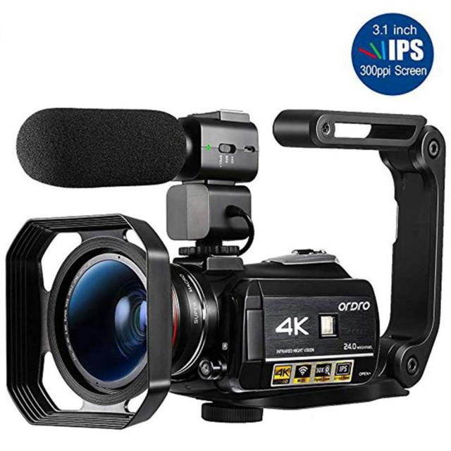 4K Video Camera/Camcorder Professional; Ordro AC3; IR Night Vision