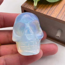 Load image into Gallery viewer, 50mm Natural Opal Handmade Skull Crystal Healing Reiki Home Decor Ston
