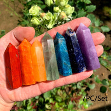Load image into Gallery viewer, Natural Crystal Jelly 7 Color Single Point Wand; Amethyst Aura Healing Stone &amp; Mineral; Decorative
