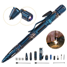 Load image into Gallery viewer, NEW 7-In-1 Outdoor EDC Multi-Function Self Defense Pen With Emergency Led Light Whistle Glass Breaker Outdoor Survival
