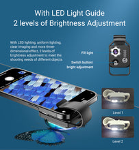 Load image into Gallery viewer, APEXEL 200X magnification microscope lens withCPL mobile LED Light micro pocket macro lenses for iPhone Samsung  all smartphones

