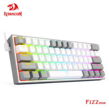Load image into Gallery viewer, REDRAGON Fizz K617 RGB USB Mini Mechanical Gaming Keyboard Red Switch 61 Keys Wired detachable cable,portable for travel
