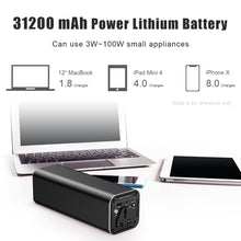 Load image into Gallery viewer, Portable Power Bank N6 AC DC 31200 mAh USB Power Station for Travel Laptop Notebook Drone Projector
