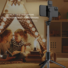 Load image into Gallery viewer, Roreta 2022 NEW Wireless bluetooth selfie stick tripod with fill light shutter remote control for IOS Android smart phone
