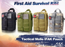 Load image into Gallery viewer, Survival First Aid Kit 142Pcs IFAK; Outdoor Emergency Trauma Bag
