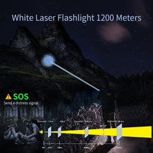 Load image into Gallery viewer, NATFIRE SF2 White Laser Search LEP Flashlight; 1200 Meter W/ 21700 Battery Type C Rechargeable
