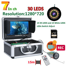 Load image into Gallery viewer, MAOTEWANG DVR Underwater Fishing Camera 7 inch HD Screen 30pcs LED AHD 1080P Camera For Ice/River/ Fishing 16G Card Fish Finder
