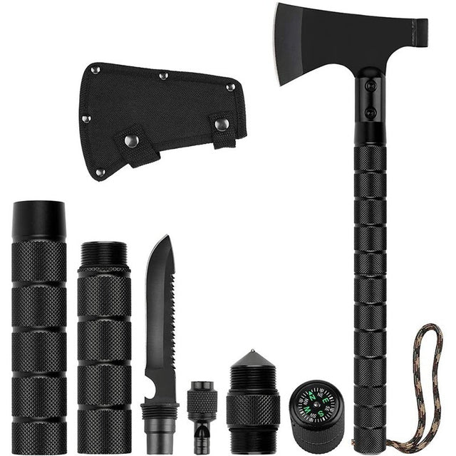 Foldable Axe Multi Tool Kit; Emergency Gear; Survival Tomahawk/Camping Hatchet