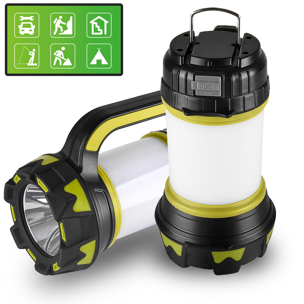 Camp Lamp LED Camping Light USB Rechargeable Flashlight Dimmable Spotlight Work Light Waterproof Searchlight Emergency Torch