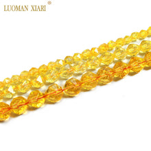 Load image into Gallery viewer, Wholesale AAA 100% Natural Faceted Citrines Beads Yellow Crystal Round Stone Beads For Jewelry Making DIY Bracelet 6/8/10 mm

