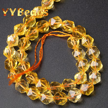 Load image into Gallery viewer, 5A Quality Genuine Faceted Citrines Beads Yellow Crystal  Loose Charm Beads For Jewelry Making DIY Bracelets For Women 6 8 10mm
