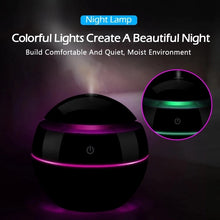 Load image into Gallery viewer, Air Humidifier Ultrasonic USB Aroma Diffuser; Wood Grain; LED Night Light Electric; Essential Oil Diffuser Aromatherapy
