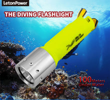Load image into Gallery viewer, 1100 Lumens LED Diving Flashlight Lantern XM-L T6 Waterproof Underwater Scuba Flashlight Torch Light Lamp Diver
