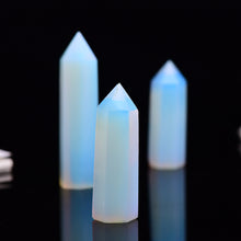 Load image into Gallery viewer, 4-7cm 1pcs  opal crystal point healing stone hexagonal prisms column wand treatment stone
