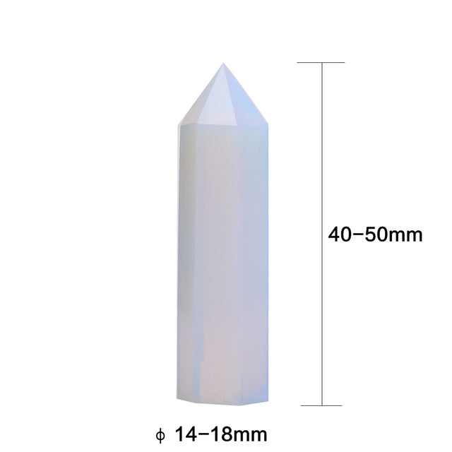 4-7cm 1pcs  opal crystal point healing stone hexagonal prisms column wand treatment stone