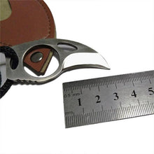 Load image into Gallery viewer, Mini Portable Survival Knife; Self-defense Claw with Leather Sheath
