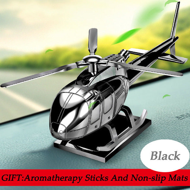 Helicopter: Solar Powered Blades: Aromatherapy Ornament: Home/Vehicle Gift
